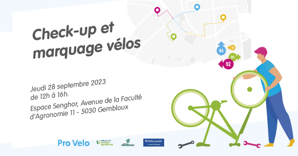 Check-up et marquage vélo Gembloux 2023